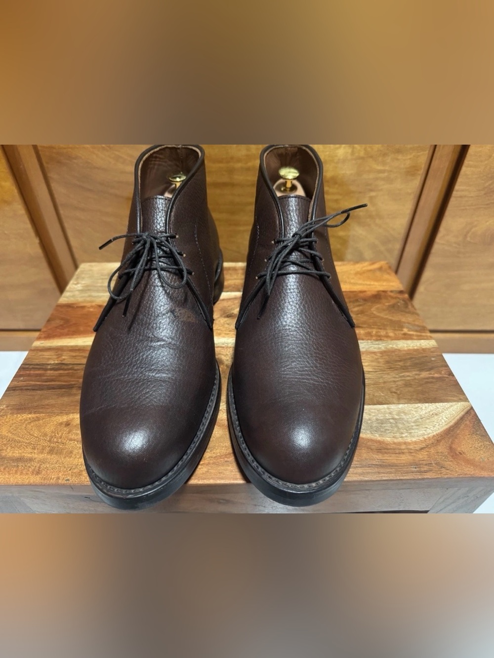 Allen Edmonds Chocolate Brown Leather Chukka Boots, size 10 E